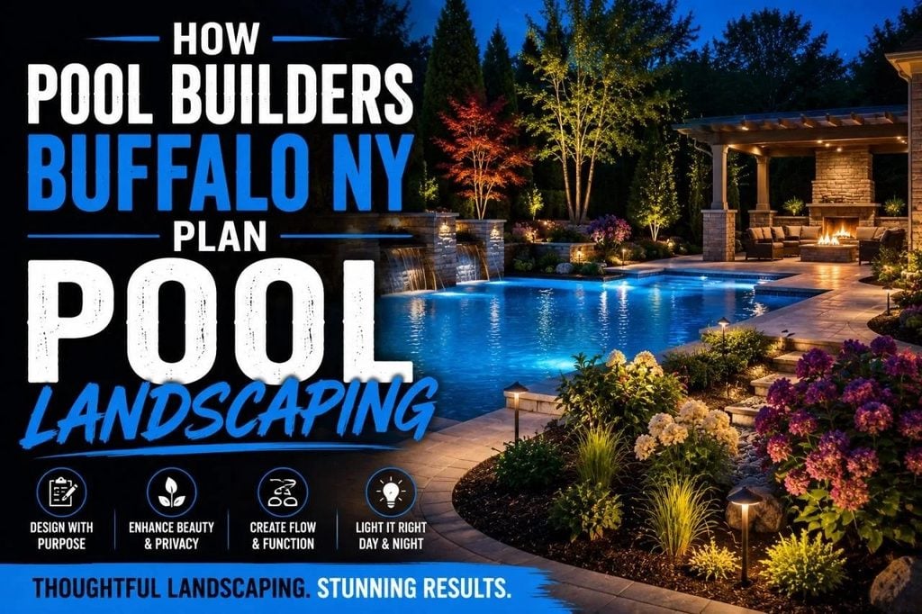 How Pool Builders Plan Pool Landscaping